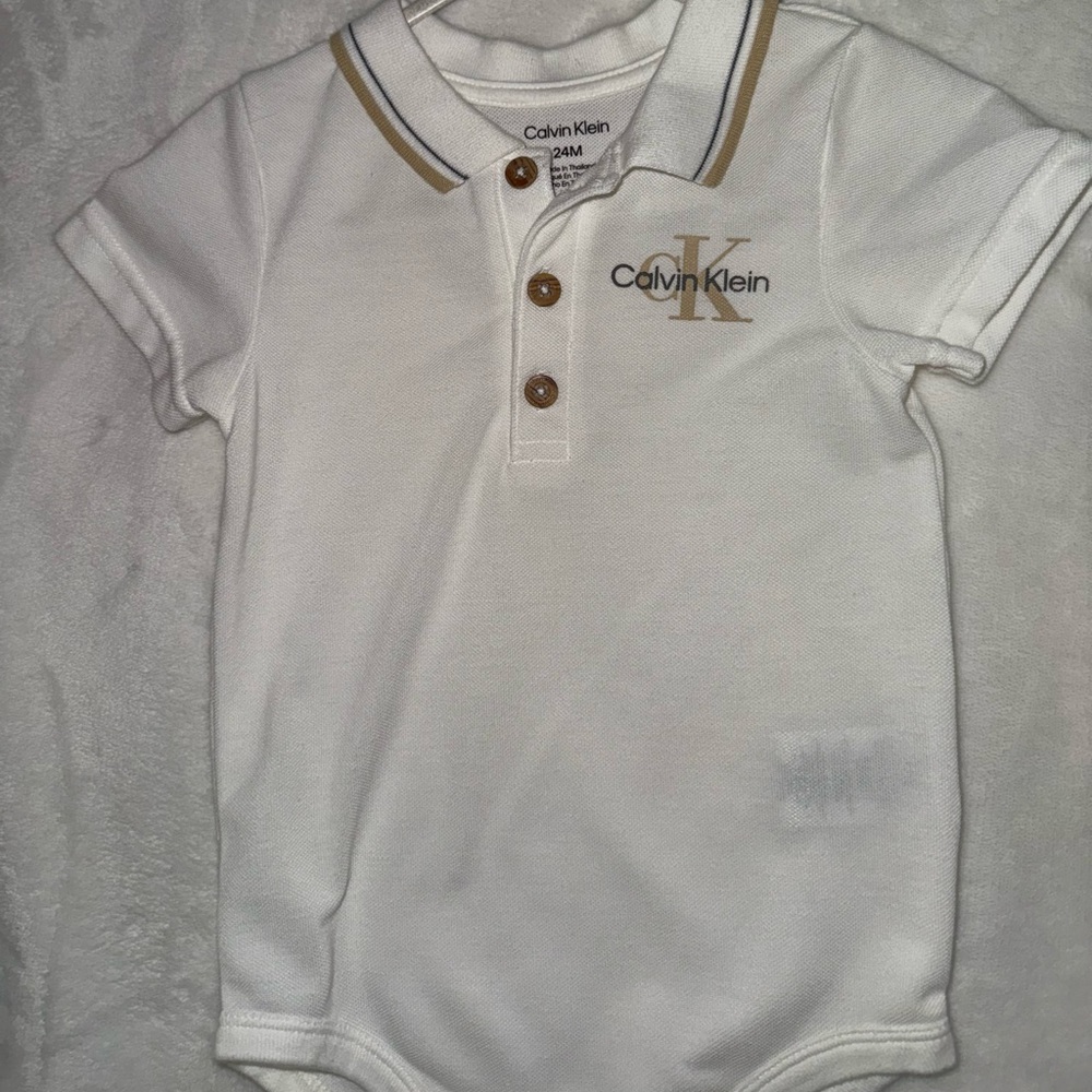 Calvin Klein White Kids Polo Shirt set